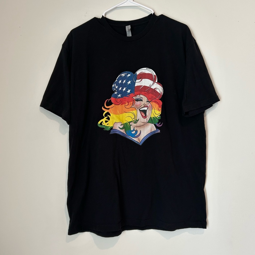 America Loves Drag! International Imperial Court Council XXL Black T-shirt
